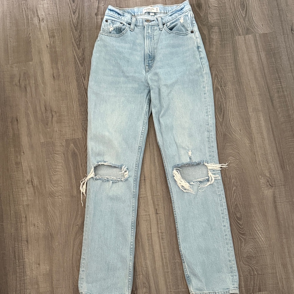 Abercrombie & Fitch Light Blue Straight Leg Jeans